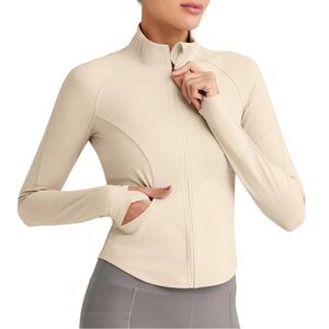 CRZ YOGA Butterluxe Workout Jacket in Mojave Tan